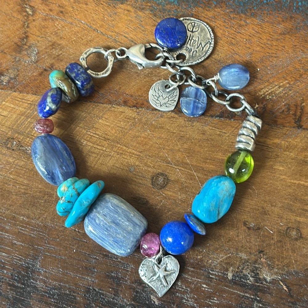Jes MaHarry “Kyanite Bead Charm Bracelet” New with tags from Sundance.